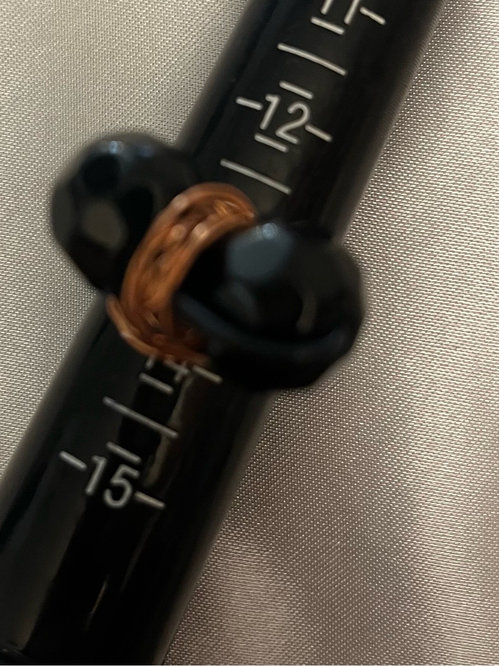 Black and Copper Wire Ring
